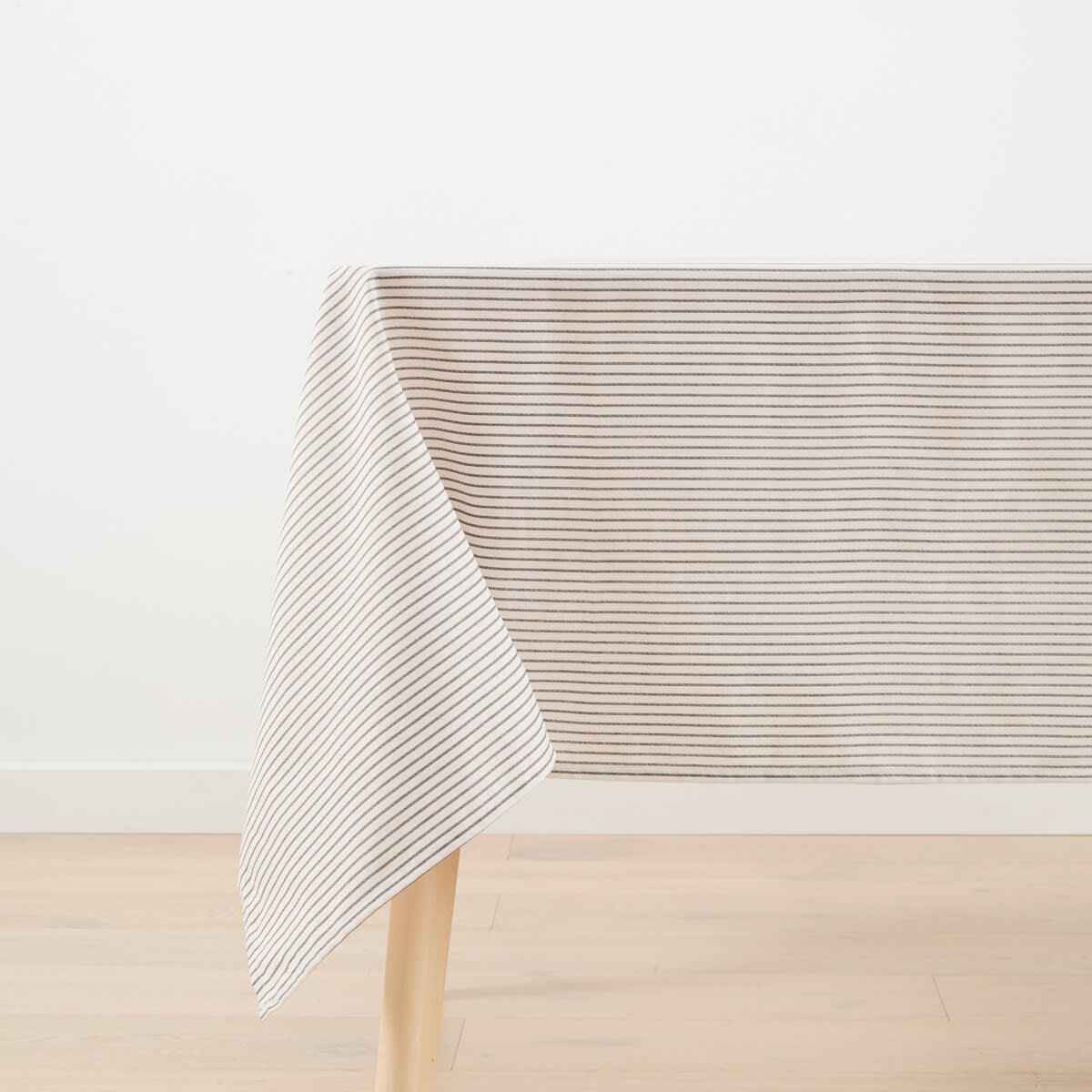 Stripe Tablecloth - Charcoal