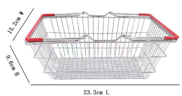 ToysLink Shopping Basket with Red Handle Pretend & Imaginative Play Kitchen Toys Baby Toys 18m+