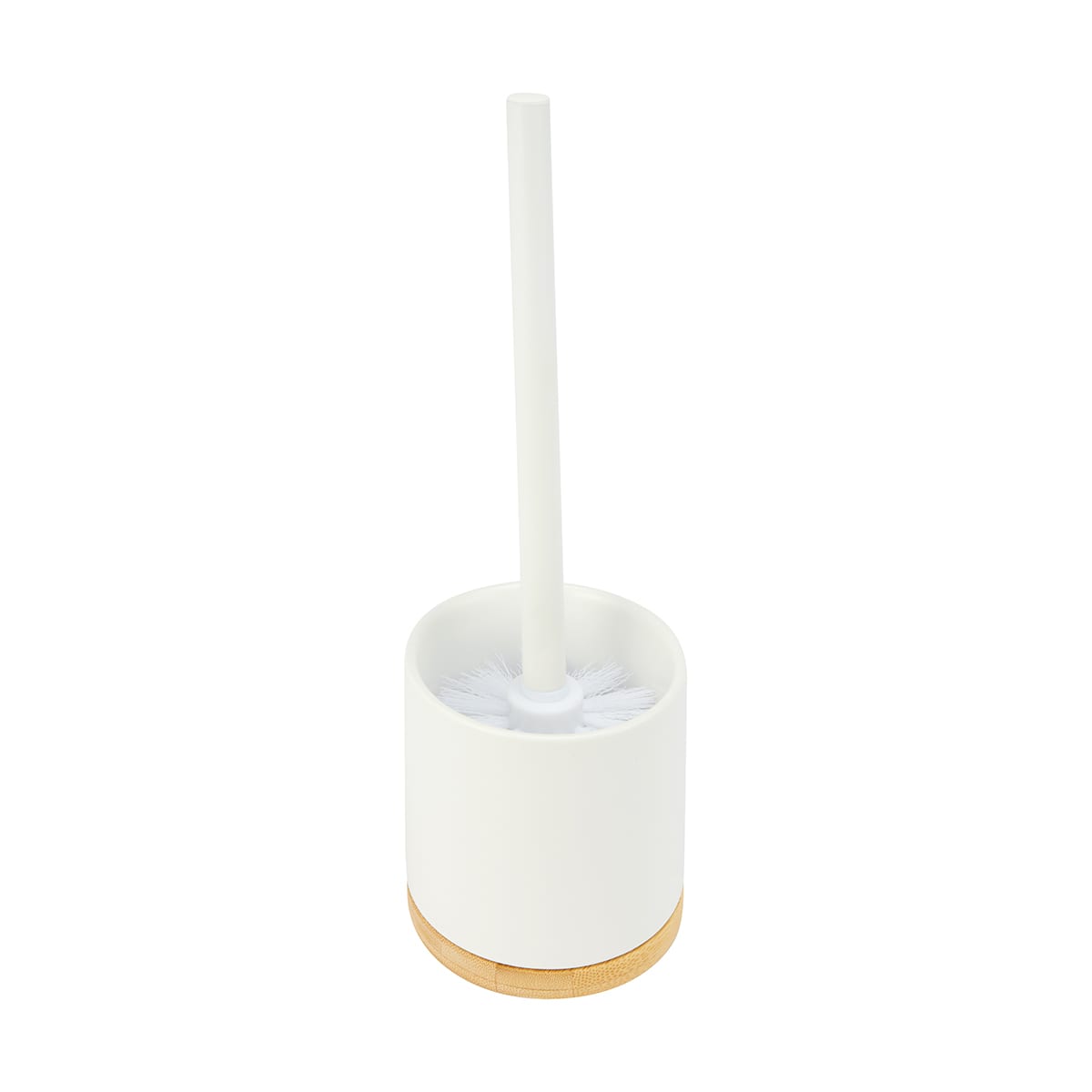 White and Bamboo Toilet Brush