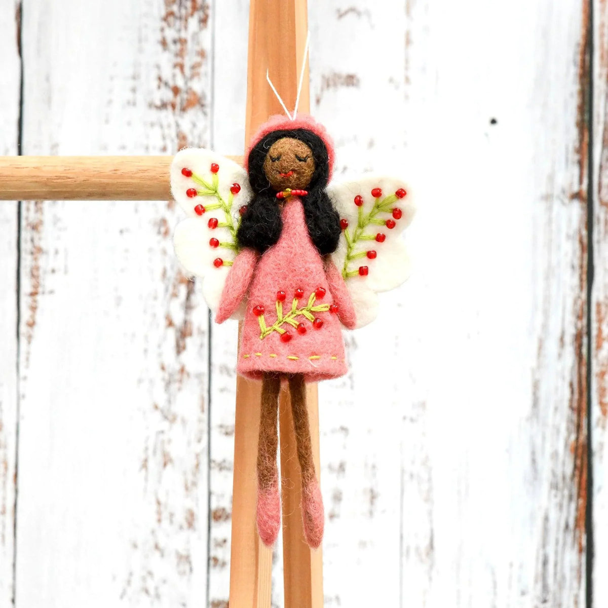 Tara Treasures Felt Angel Fairy Peach Dress Pretend & Imaginative Play Toys Felt Figure Fairy Unicorn and Castle Theme 3yrs+
