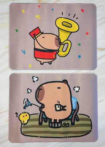 Capybara Square Mouse Pad