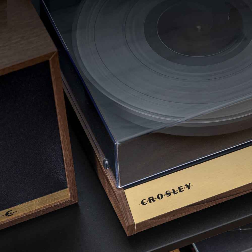 Crosley C72 Record Player Shelf System - Walnut
