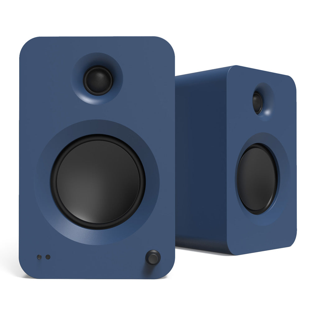 Kanto REN 200W Powered Bookshelf Speakers with HDMI ARC, USB-C, and Bluetooth 5.3 - Matte Blue, Pair