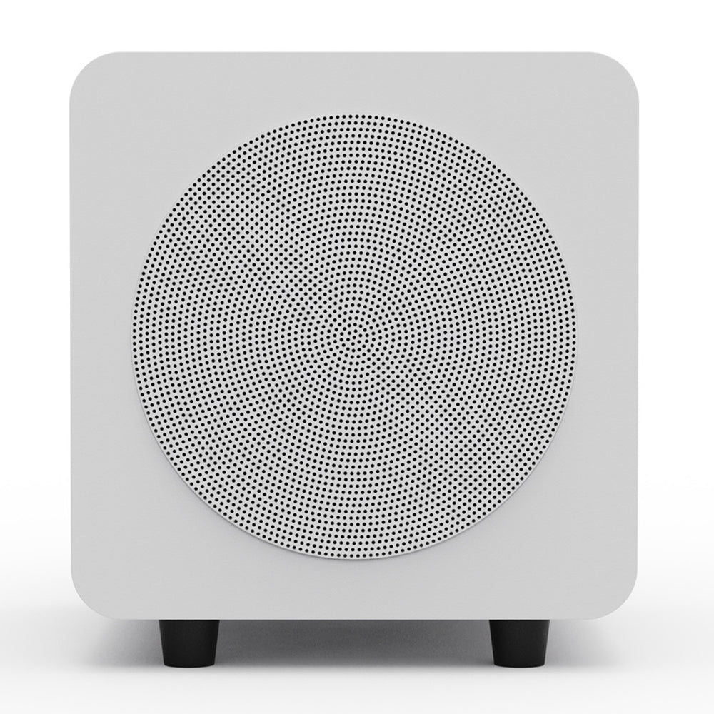 Limited Edition - Kanto SUB6 200W 6" Sealed Powered Subwoofer, Matte White, With White Grill