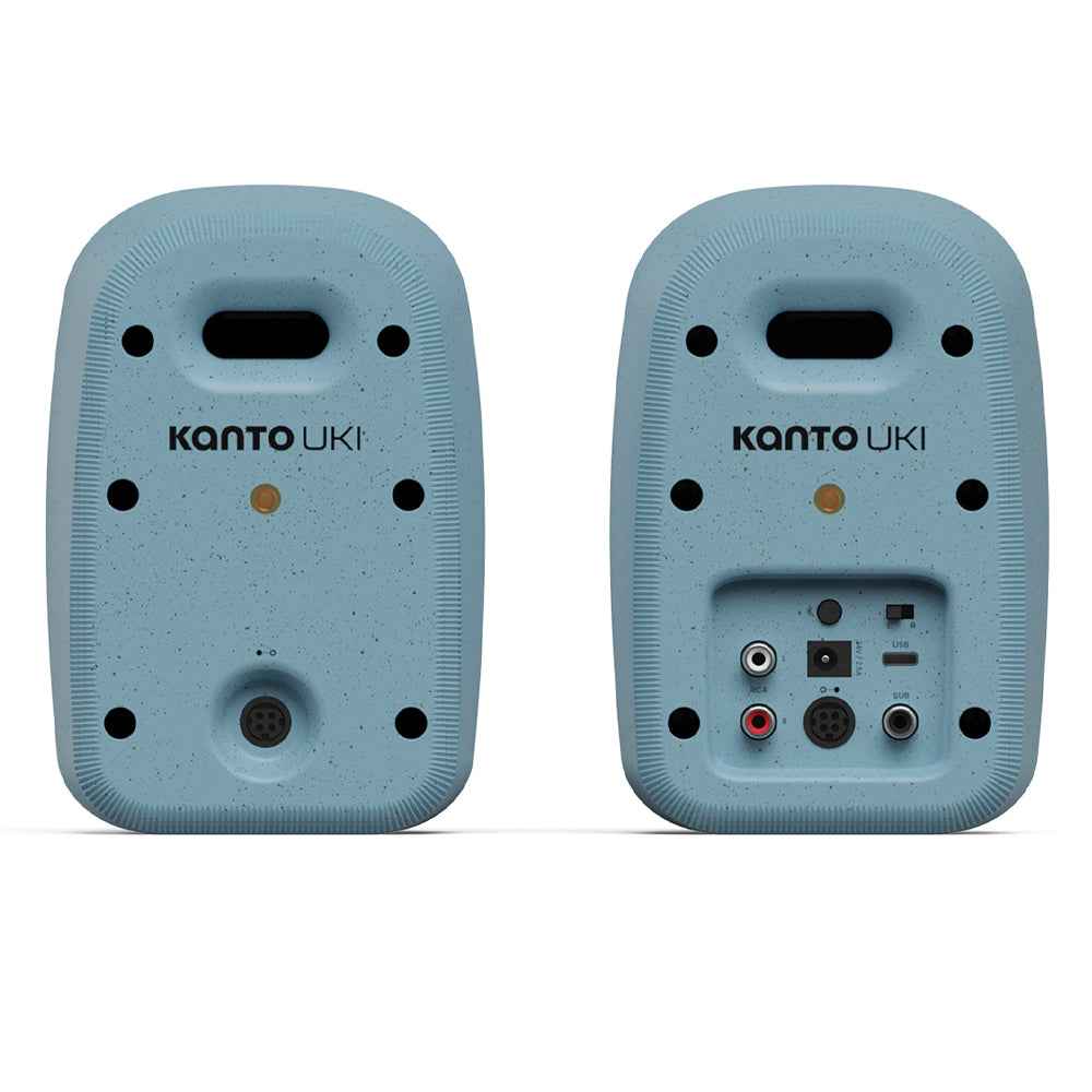 Kanto UKI 100W Desktop Speakers with Bluetooth, USB-C, Headphone out, Cornflower (Matte Blue), Pair