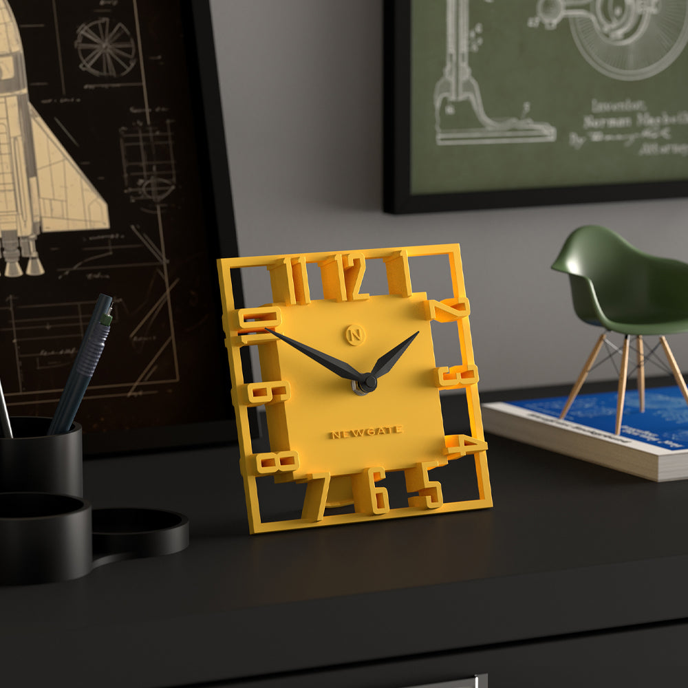 Newgate Highline Mantel Clock-Yellow