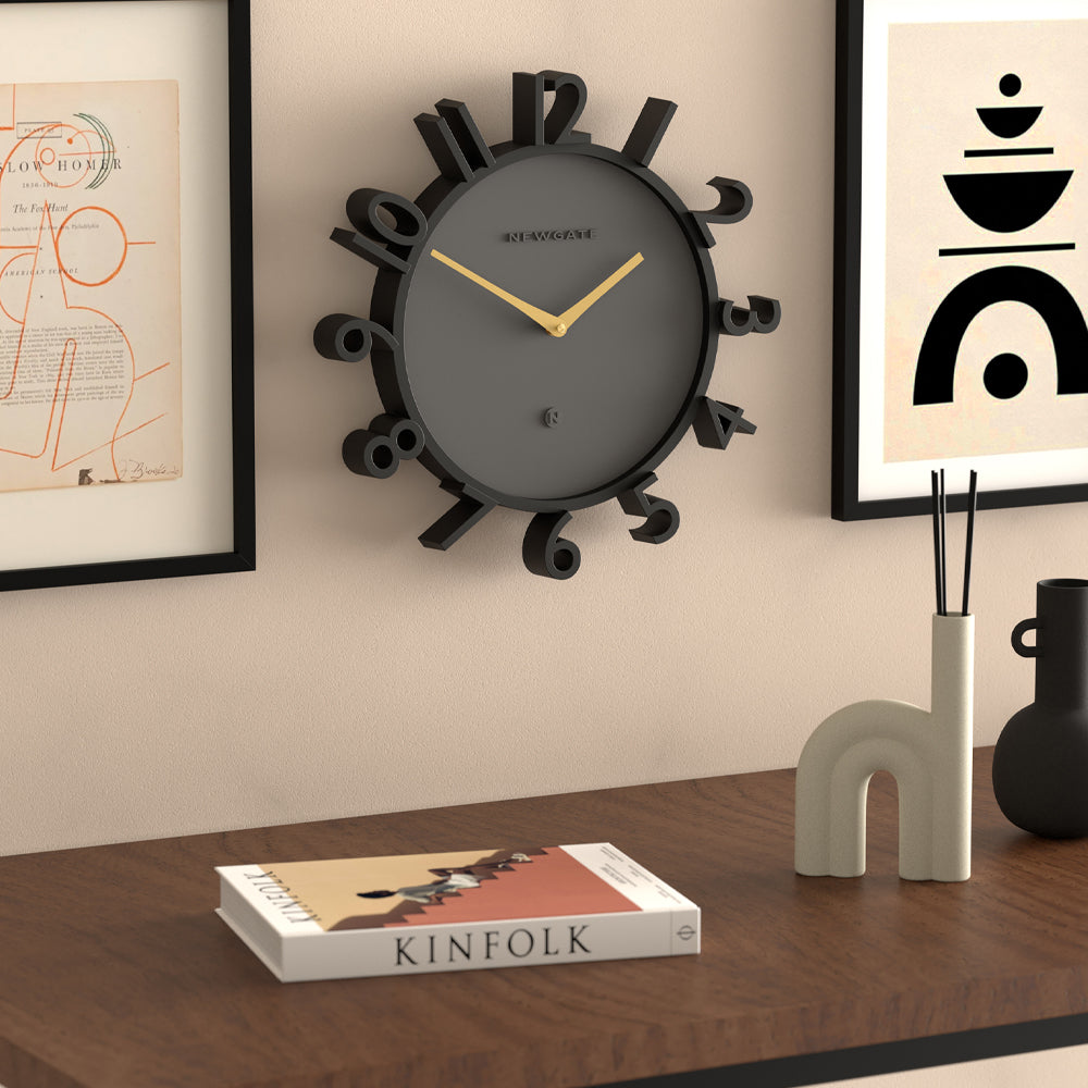 Newgate Monorail Wall Clock-Black