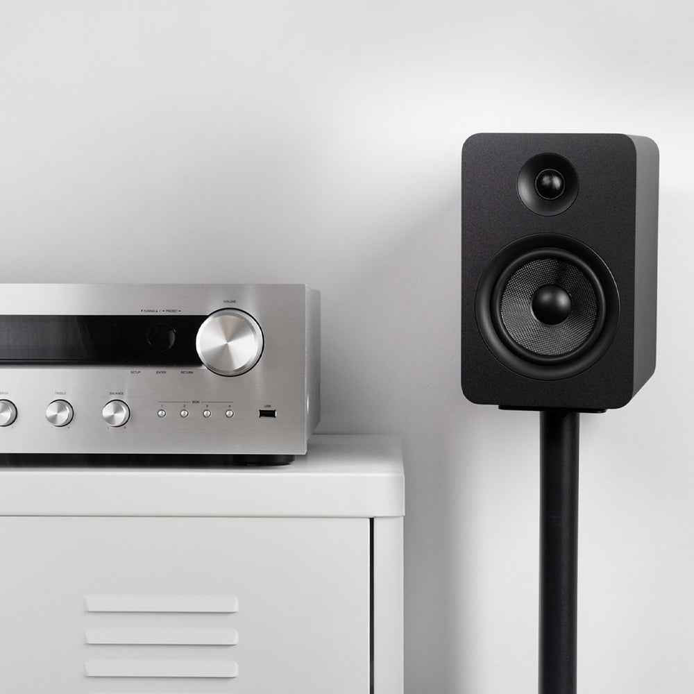 Kanto YU Passive 5.25" Speakers with 1" Silk Dome Tweeter and 5.25" Kevlar Woofer - Black, Pair