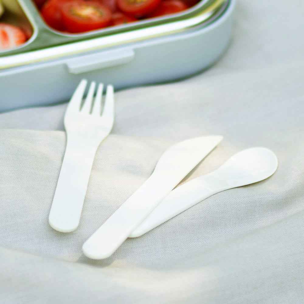 Monbento Mb Pocket Plastic Cutlery Set - Colour Natural