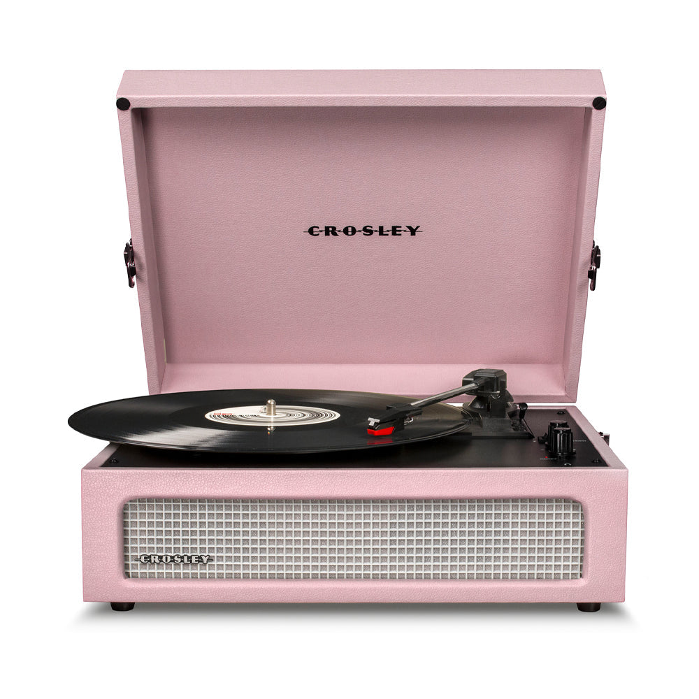 Crosley Voyager Bluetooth Portable Turntable - Amethyst + Bundled Majority D40X Bluetooth Speakers - Black
