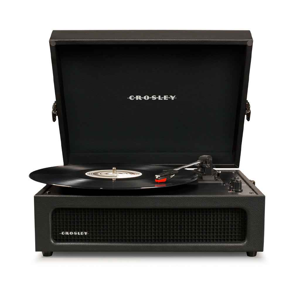Crosley Voyager Bluetooth Portable Turntable - Black + Bundled Majority D40X Bluetooth Speakers - Black