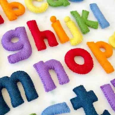 Tara Treasures Felt Rainbow Colourful Alphabet Lowercase Small Letters Early Literacy Cognitive Language Phonics 3yrs+