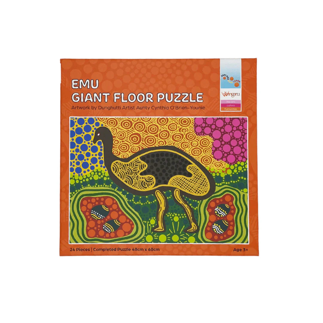 Emu Giant Floor Jigsaw Puzzle by Wingaru First Nations Resources Indigenous Art School Range 3yrs+