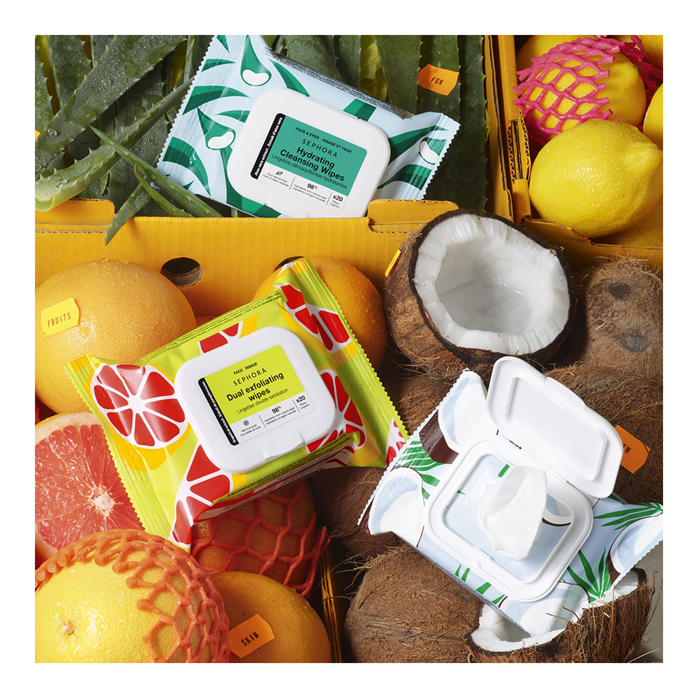 Dual Exfoliating Face Wipe - Grapefruit