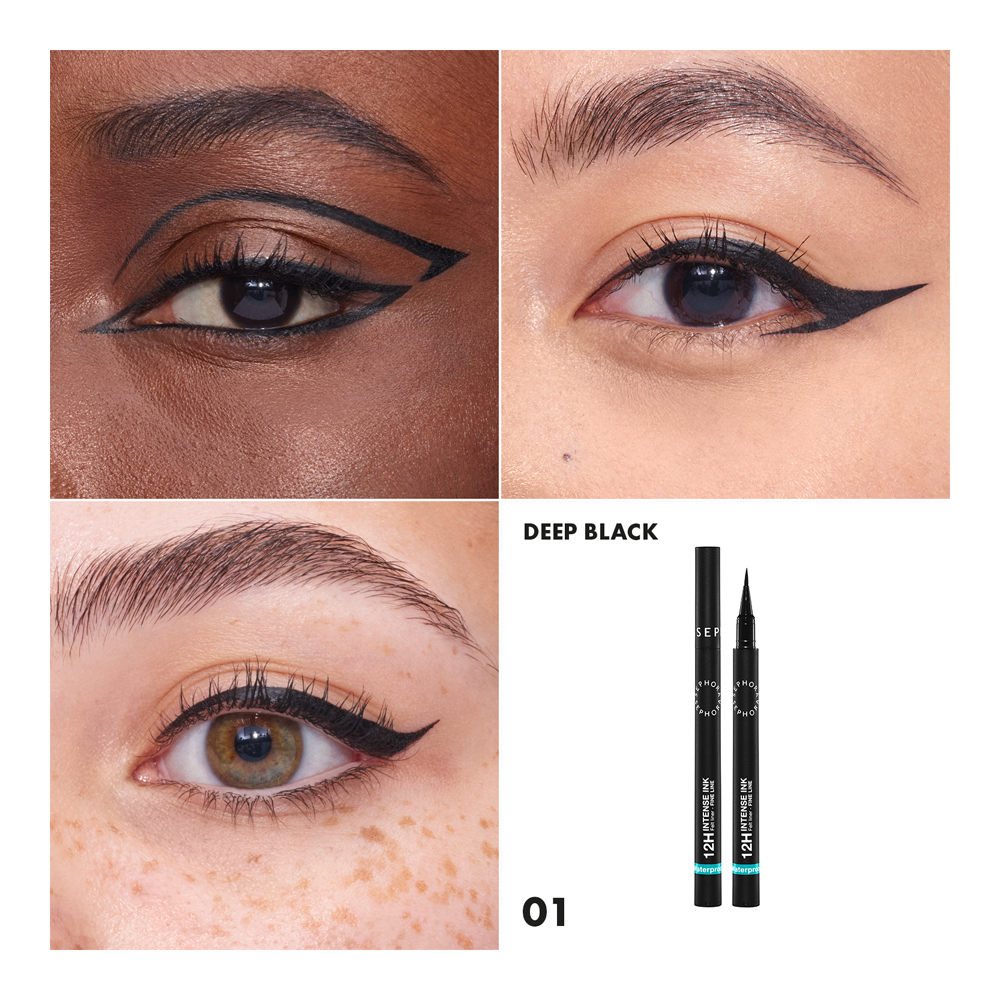 12H Intense Ink Fine Line Felt Eyeliner - 01 Deep Black