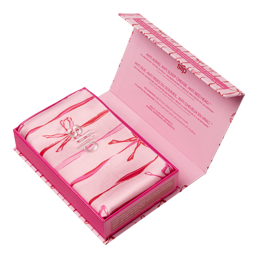 Pure Silk Queen Piped Pillowcase (Holiday Limited Edition) - Strawberry Cupcake