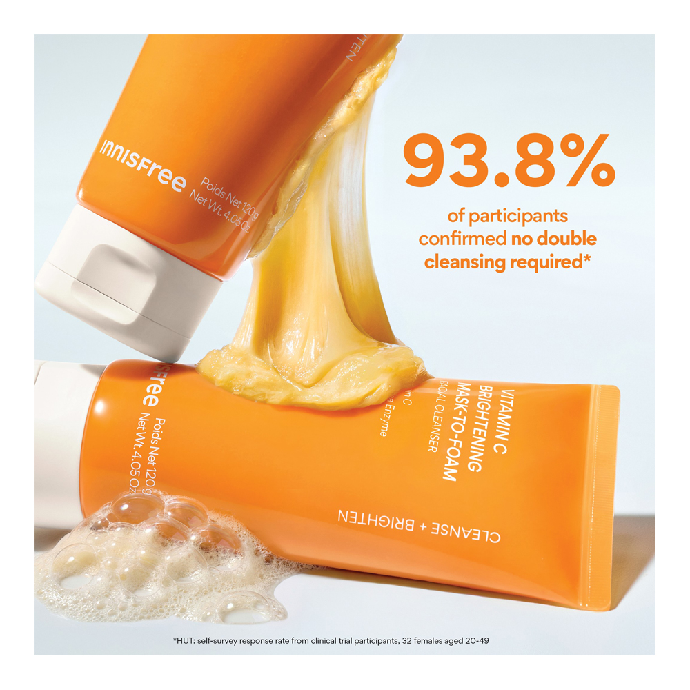 Vitamin C Brightening Mask-To-Foam Facial Cleanser - 120 G