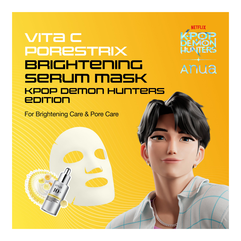 Kpop Demon Hunters X Anua Vita C Porestrix Brightening Serum Mask - 10 Pcs