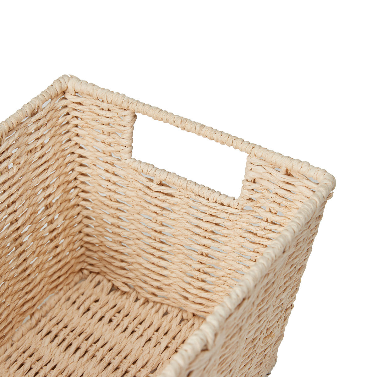 Rectangle Tapered Paper Rope Basket - Natural