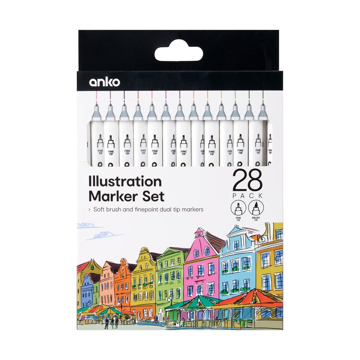28 Pack Illustration Marker Set