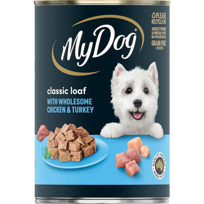 My Dog Adult Wet Dog Food Classic Loaf with Chicken & Turkey Can 400g