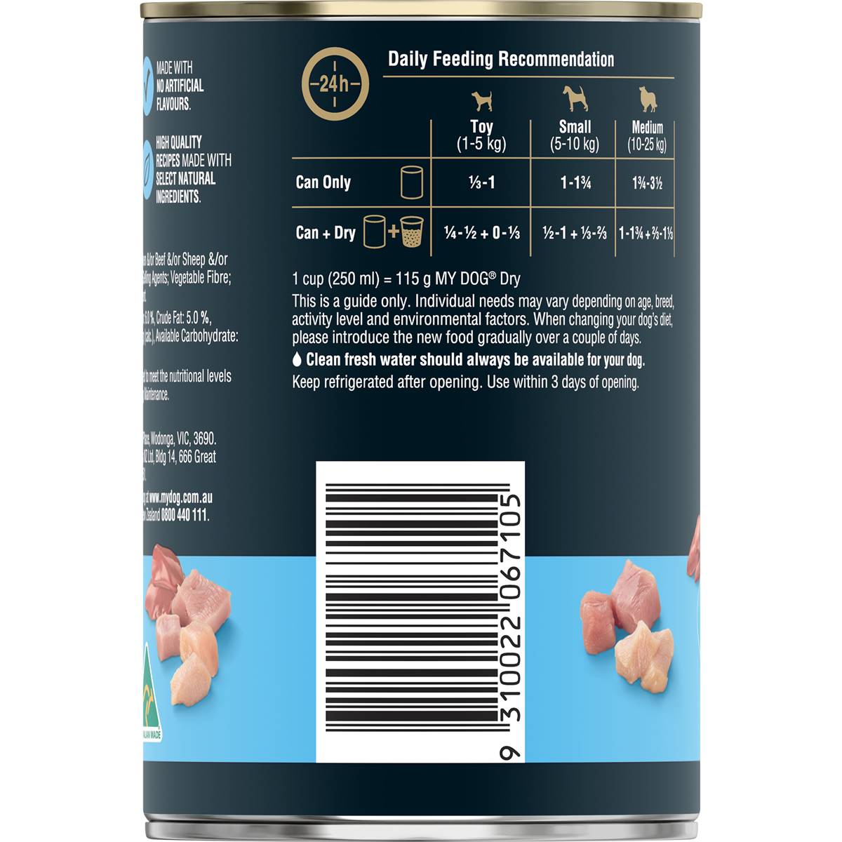 My Dog Adult Wet Dog Food Classic Loaf with Chicken & Turkey Can 400g