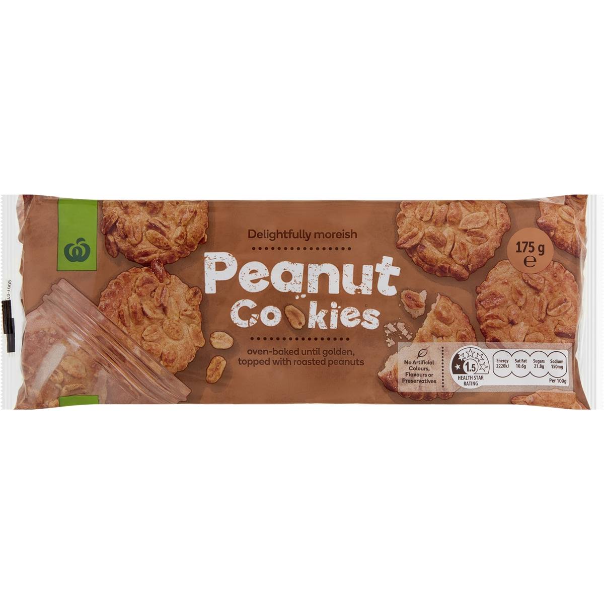 Woolworths Peanut Cookies 175g