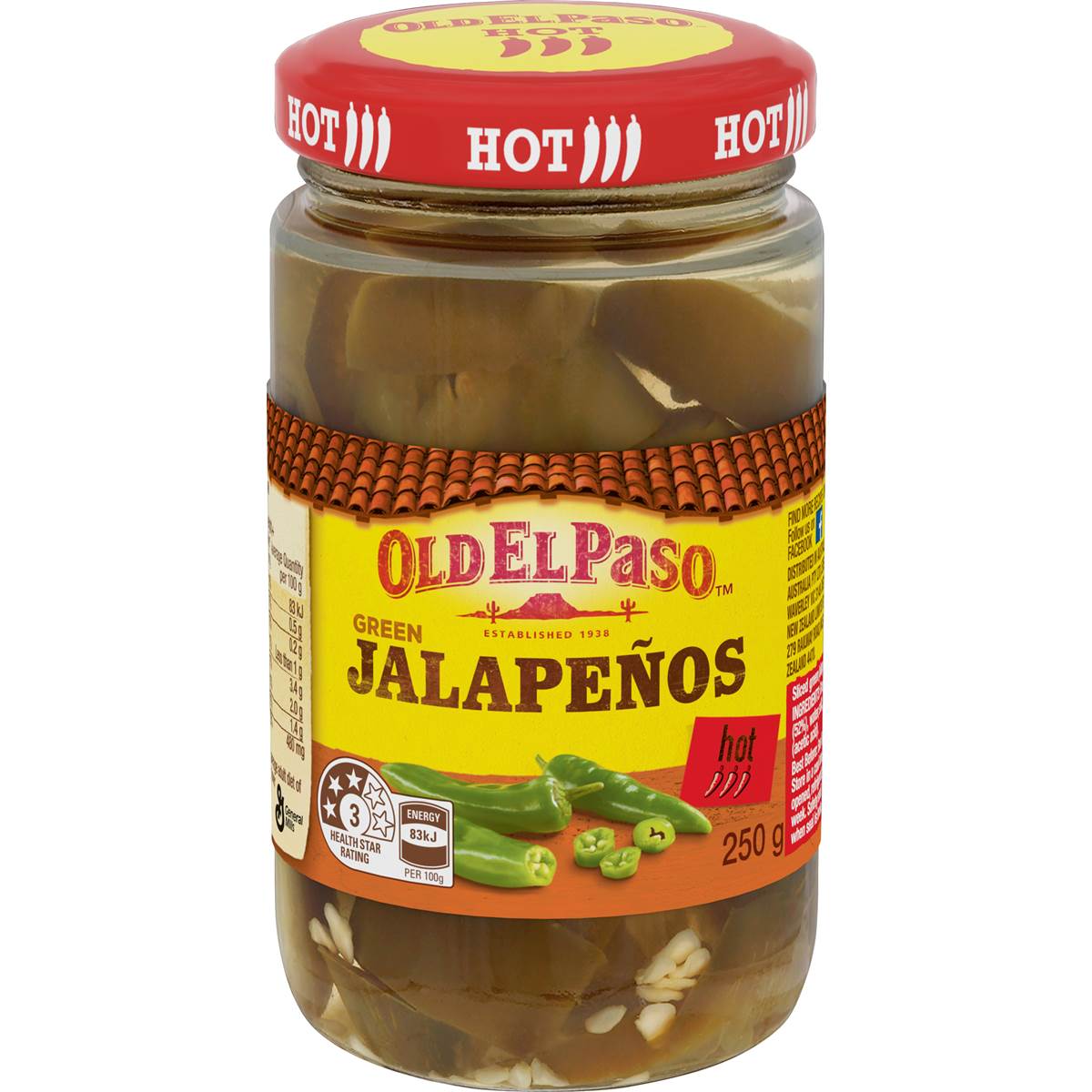 Old El Paso Green Jalapenos Green Jalapenos 250g