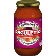 Raguletto Red Wine Bolognese Pasta Sauce With Tomato & Garlic 500g