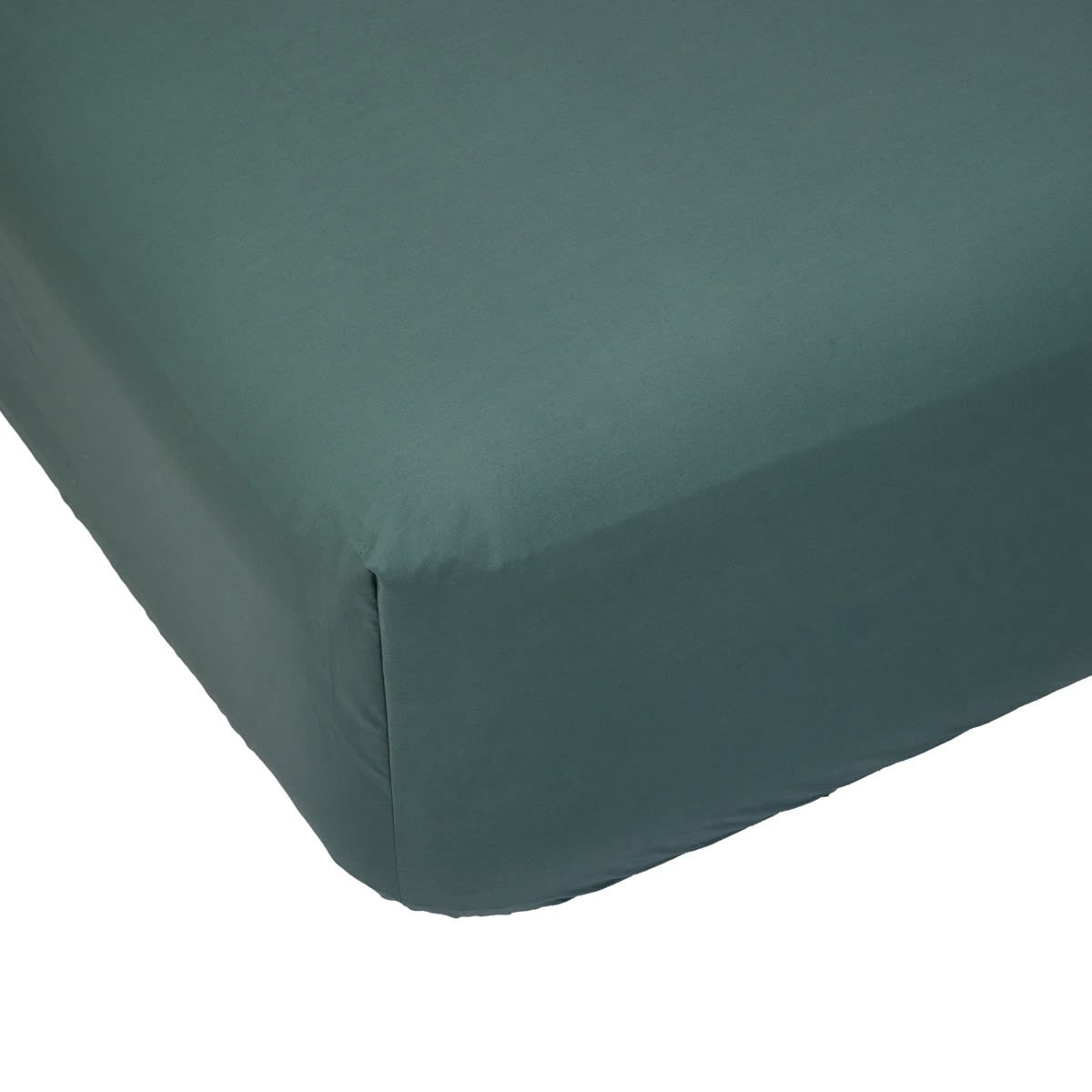 250 Thread Count Cotton Rich Fitted Sheet - Double Bed, Teal