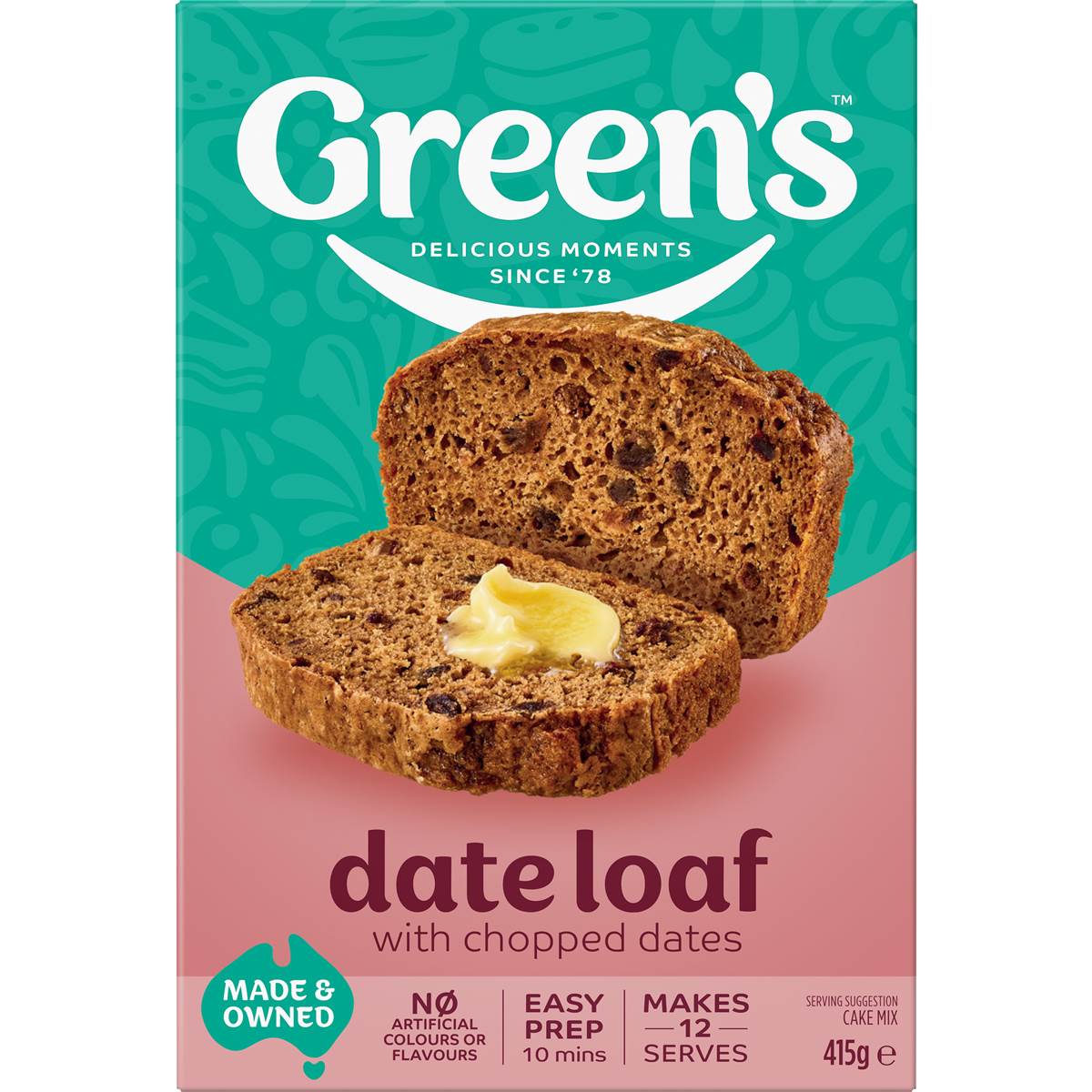Green's Cake Mix Traditional Date Loaf 415g