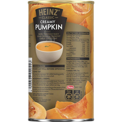 Heinz Classic Creamy Pumpkin Soup Canned Vegetable Soup 535g