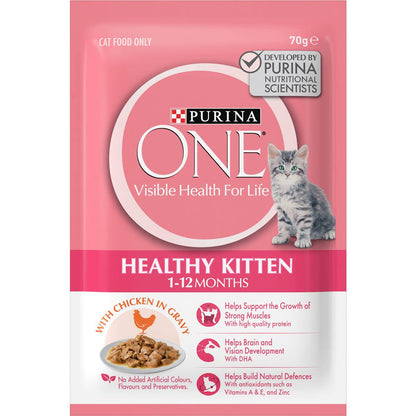 Purina One Kitten Chicken In Gravy Wet Cat Food 70g