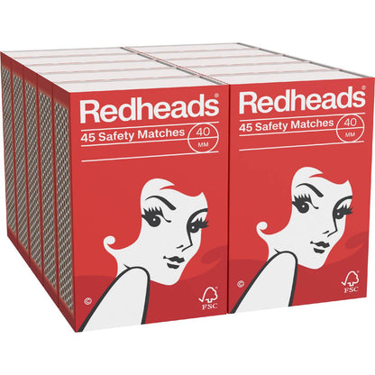 Redheads Shrink Wrapped Matches 45 Pack
