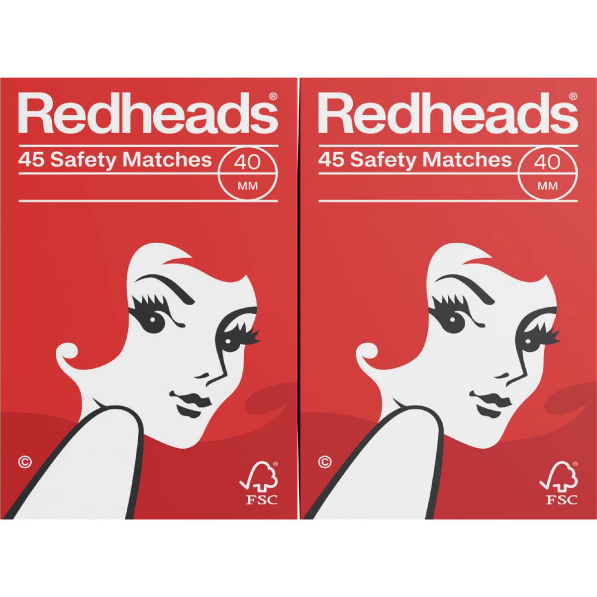 Redheads Shrink Wrapped Matches 45 Pack