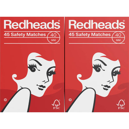 Redheads Shrink Wrapped Matches 45 Pack