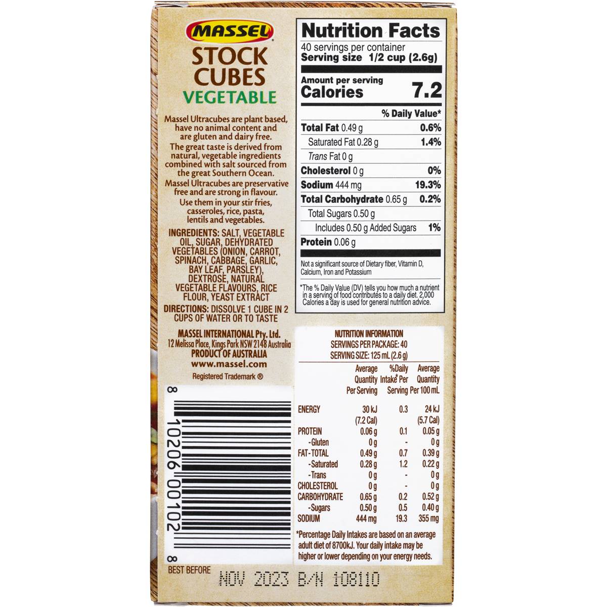 Massel Ultra Ultracubes Vegetable 105g