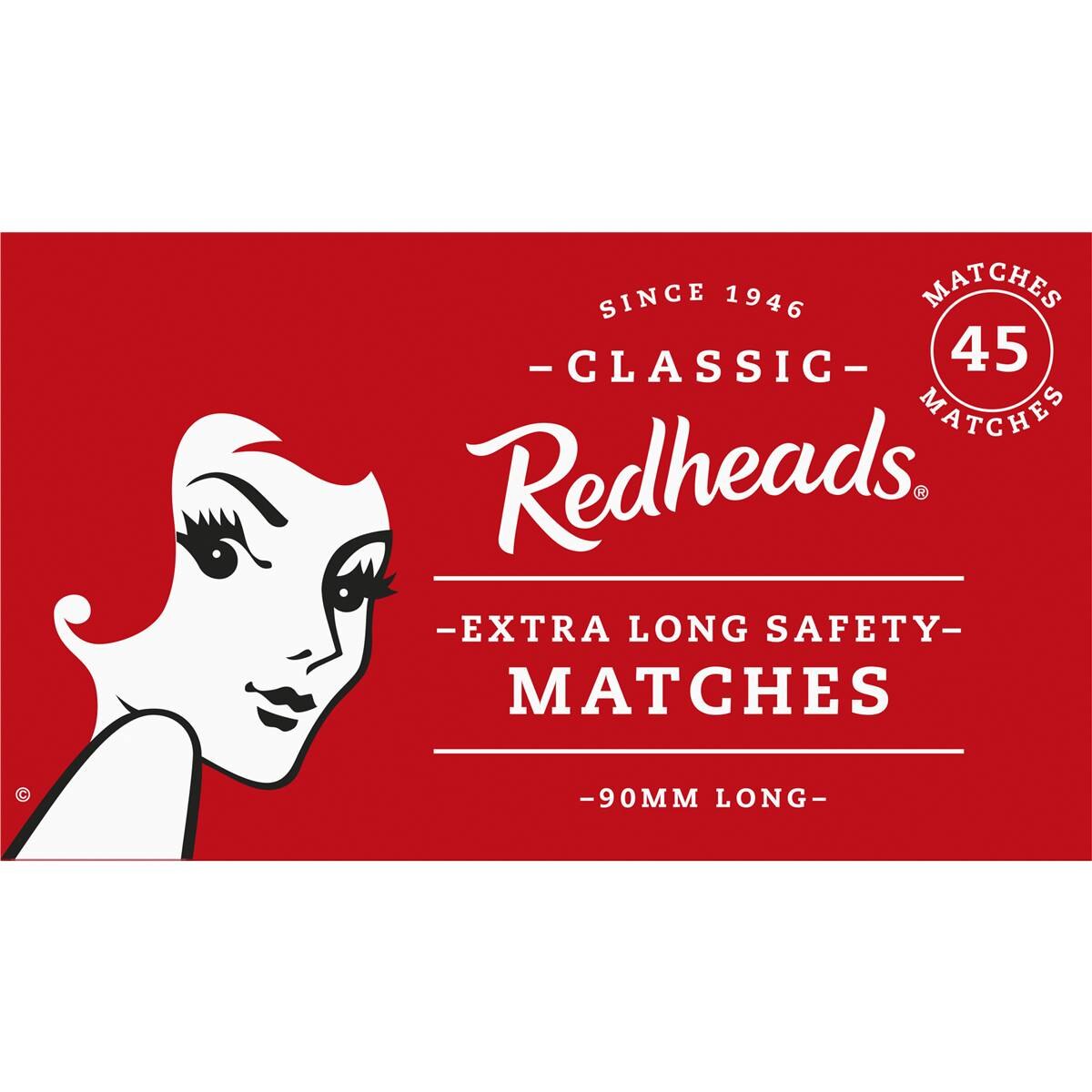 Redheads Extra Long Matches 45 Pack
