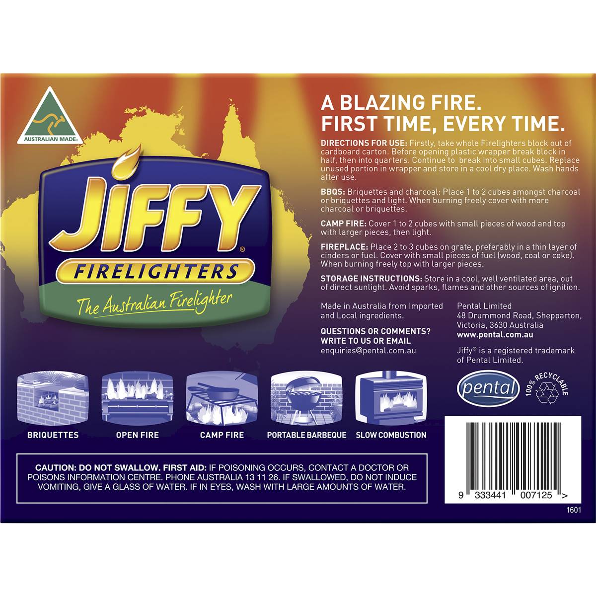 Jiffy Bbq Accessory Fire Lighters Economy 24 Pack