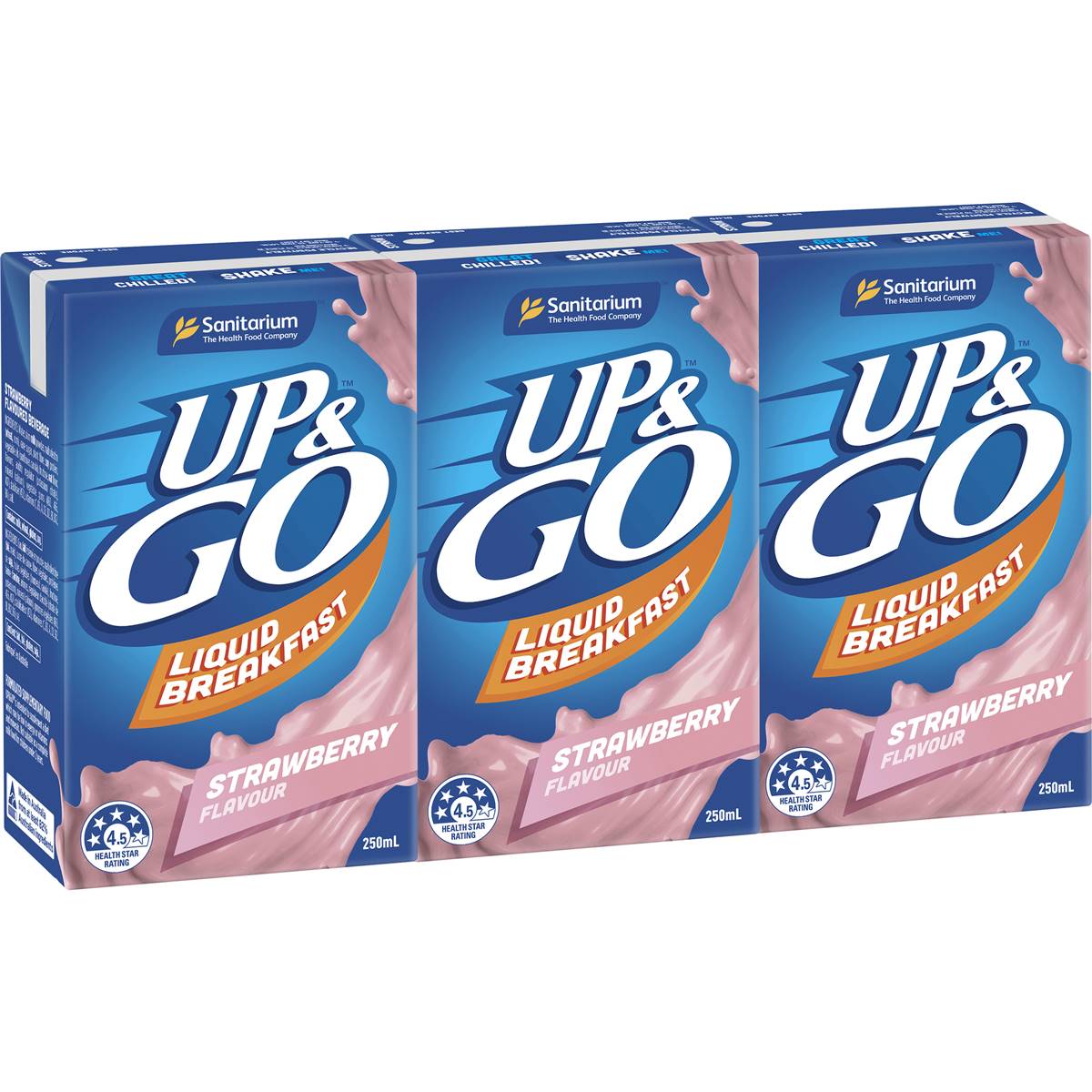 Up&Go Liquid Breakfast Strawberry 250mL x 3 pack