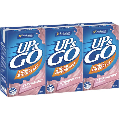 Up&Go Liquid Breakfast Strawberry 250mL x 3 pack
