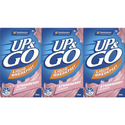 Up&Go Liquid Breakfast Strawberry 250mL x 3 pack