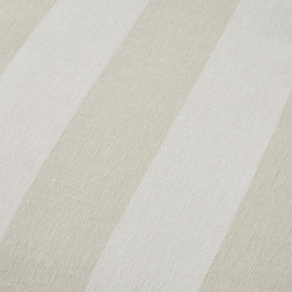 Stripe Linen Cotton Quilt Cover Set - Queen Bed, Natural