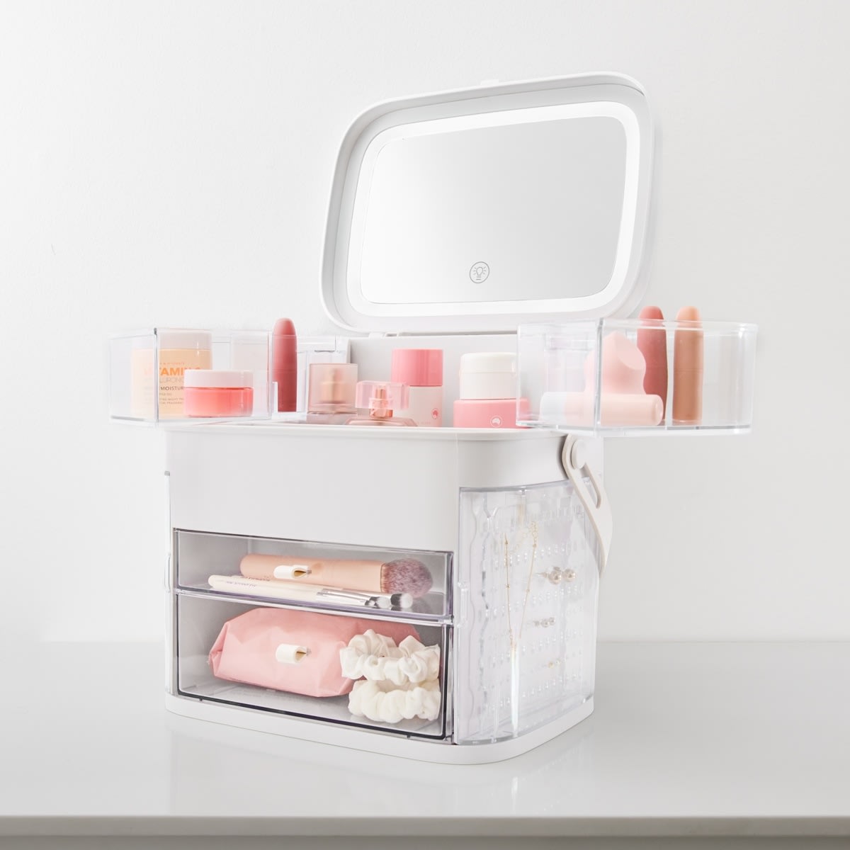 Cosmetic Caddy with Mirror