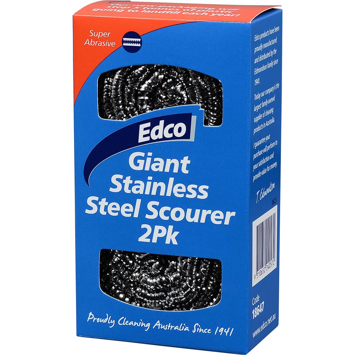Edco Stainless Steel Scourer 2 Pack