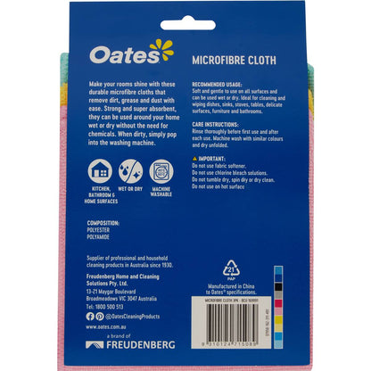 Oates Microfibre Cloth 3 Pack