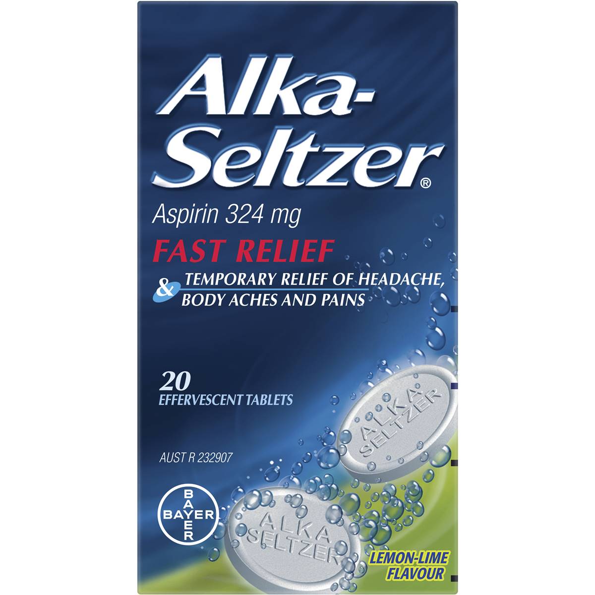 Alka-Seltzer Lemon-Lime Effervescent Tablets 20 Pack