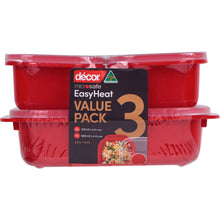 Decor Microsafe Microwavable Container Set Assorted 3 pack