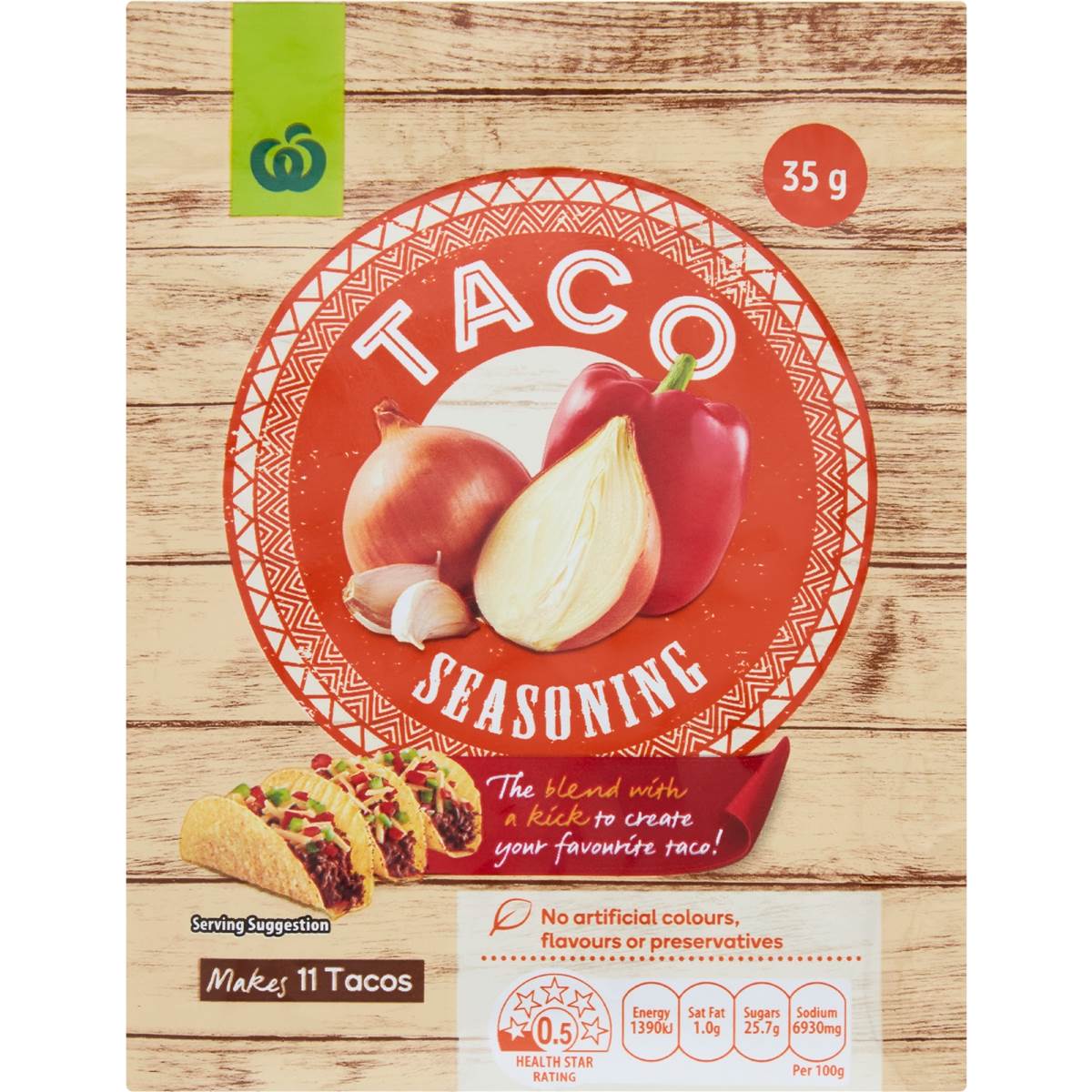 Woolworths Taco Seasoning Mix 35g