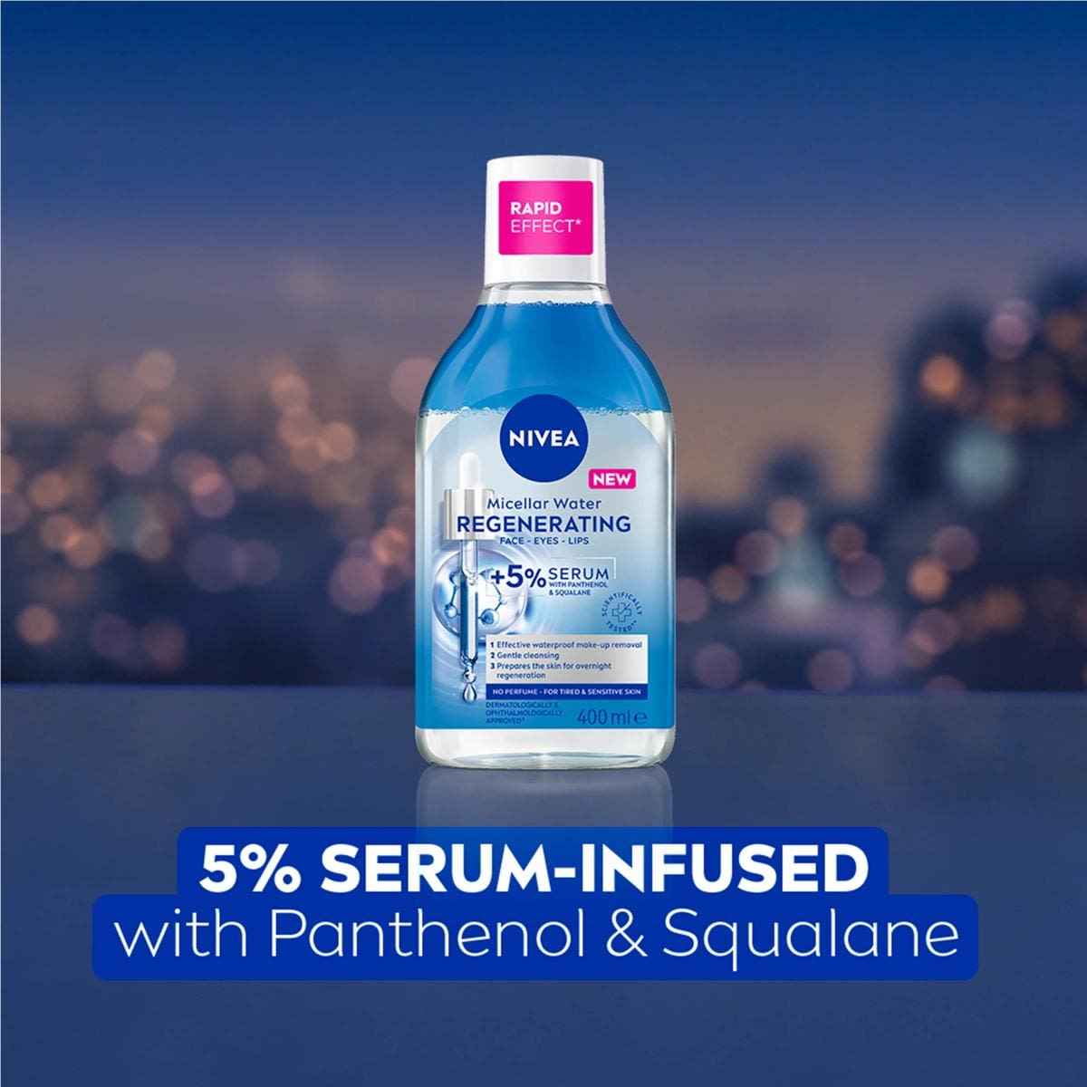 Nivea Regenerating Micellar Water 400ml - 5% Serum with Panthenol and Squalane